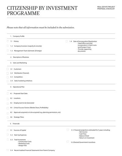 Real Estate Project Proposal Template