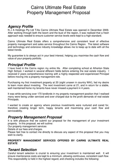 Real Estate Property Management Proposal