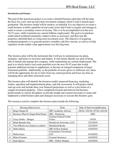 Sample Real Estate Business Proposal Template