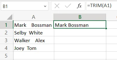 type the trim formula